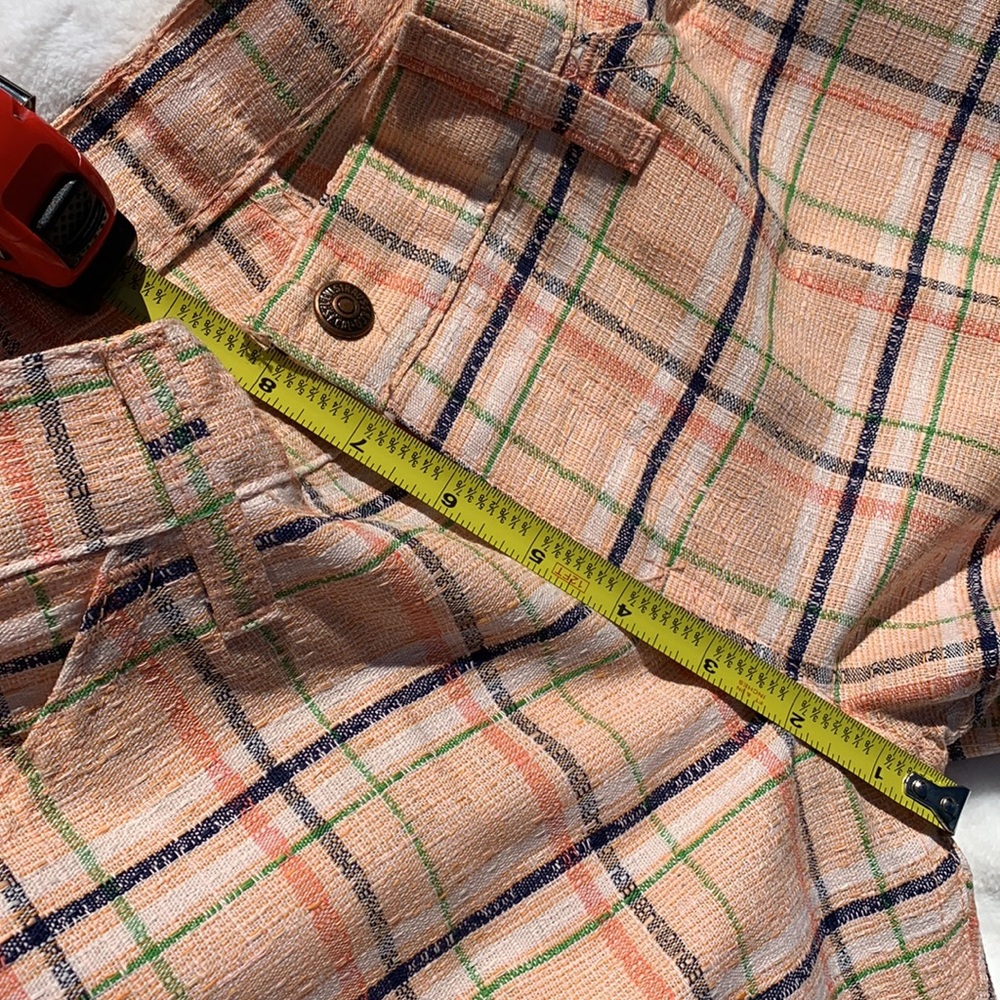 Levi’s plaid polyester pants 70’s sta-prest orange blue green - Picture 14 of 16